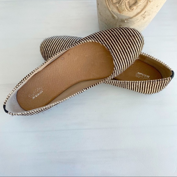 Dr. Scholls Calf hair brown stripe flats 7 - Picture 4 of 6
